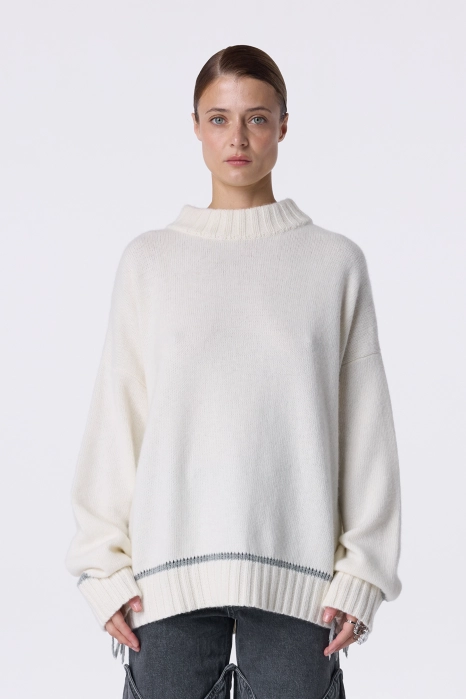 Contrast sweater