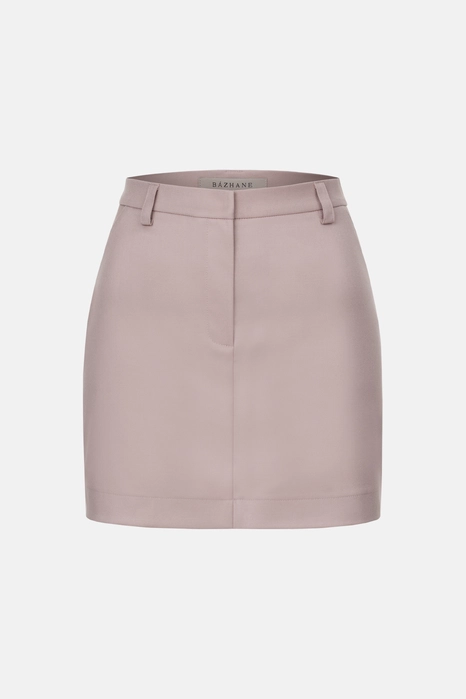 Спідниця міні котонова з високою посадкою