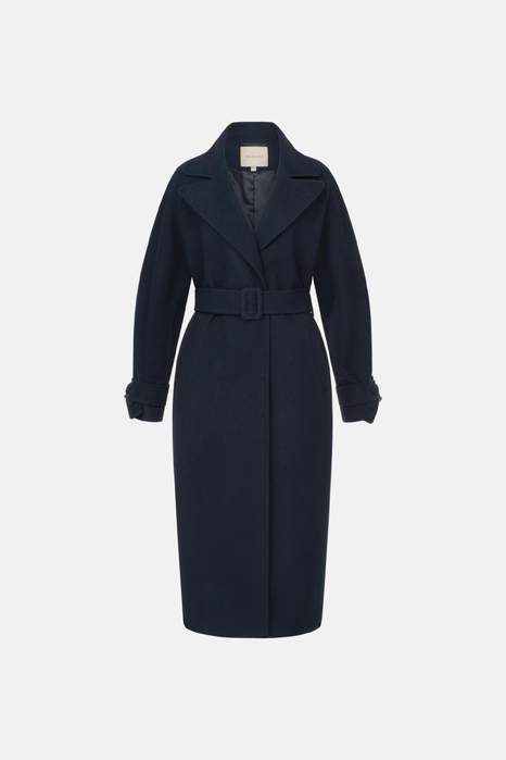 Maxi coat with dropped sleeves