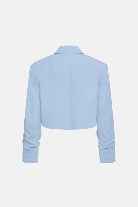 Жакет кроп котоновий зі збіркою на рукаві Жакет кроп котоновий зі збіркою на рукаві