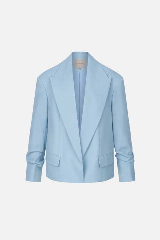 Жакет вовняний оверсайз зі збіркою на рукаві 