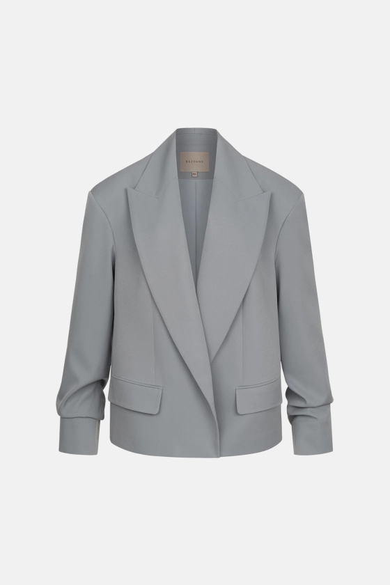 Жакет котоновий оверсайз зі збіркою на рукаві 