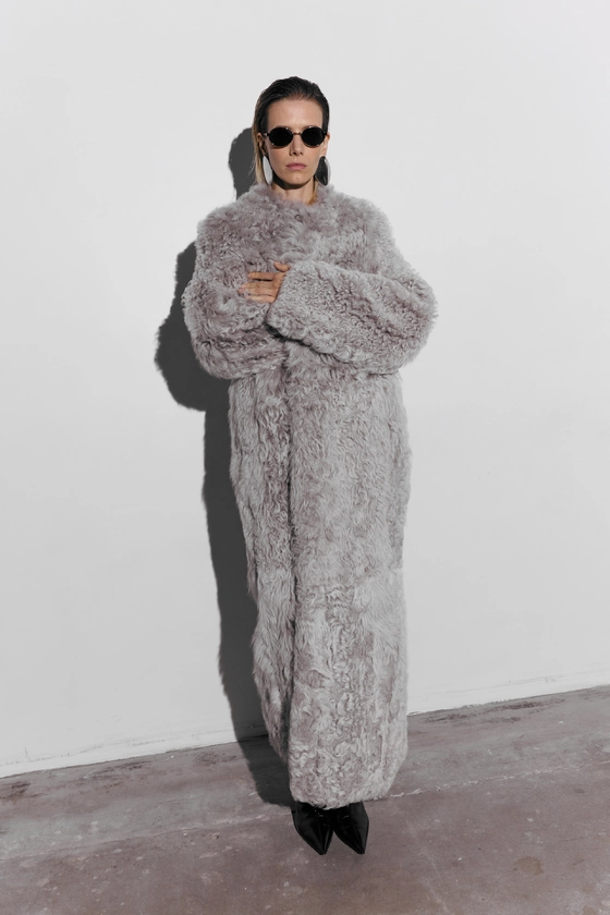 Long sheepskin coat - photo 3