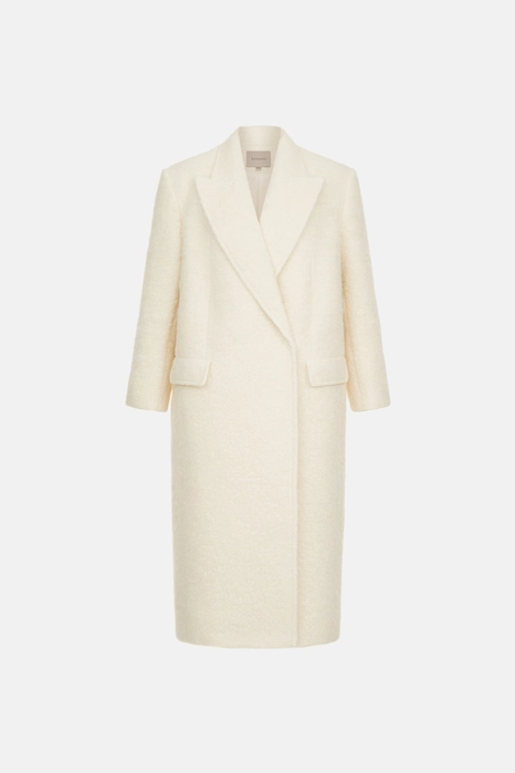 Пальто оверсайз прямого крою з альпаки