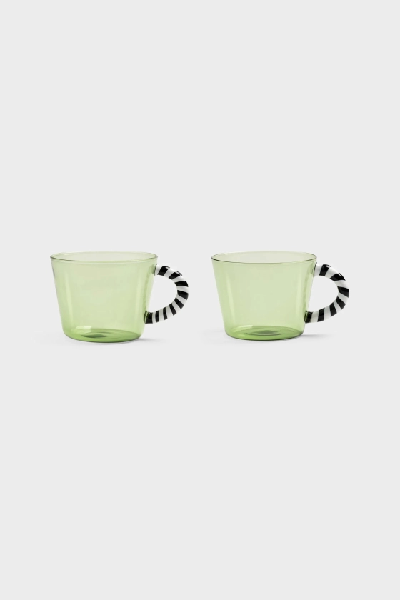 Склянка Duet green set of 2 - фото 1