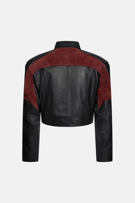 Split leather jacket