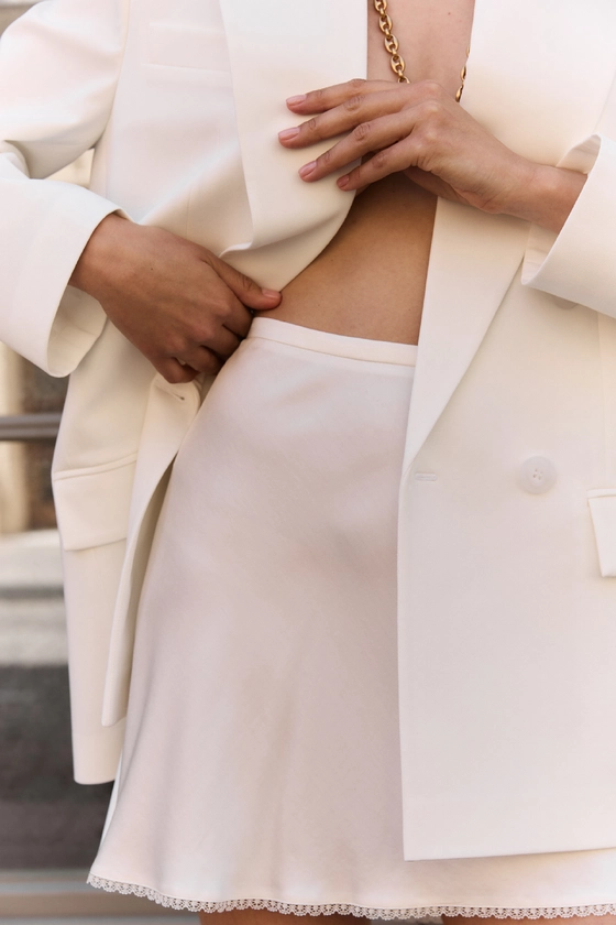 Спідниця міні з мереживом 