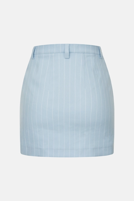 Спідниця міні лляна з високою посадкою