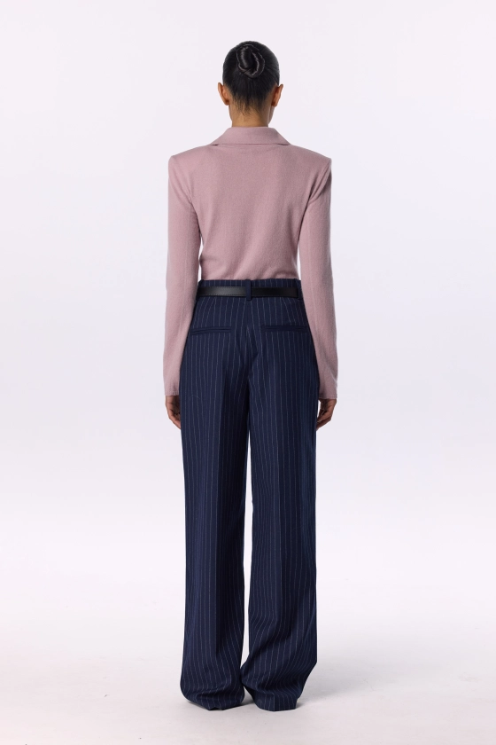 Mid-rise wool trousers with a crease - photo 4