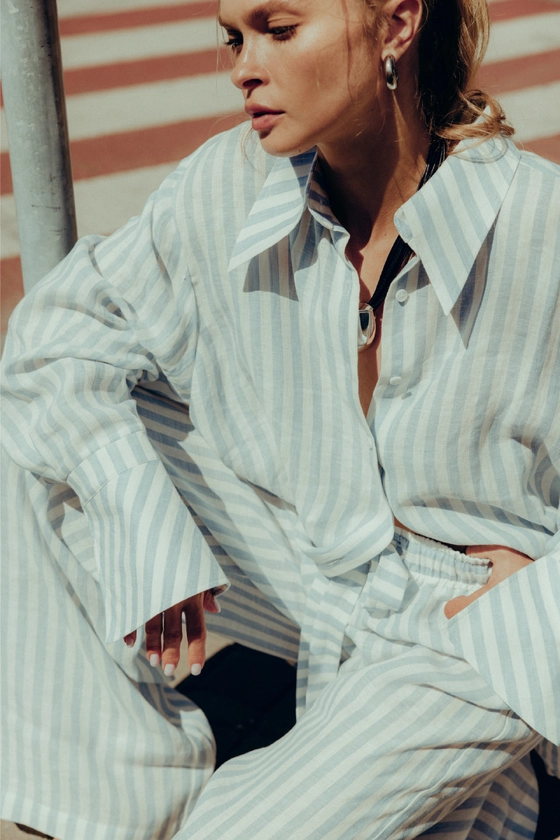 Сорочка лляна оверсайз 