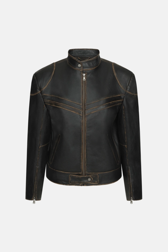 Куртка шкіряна Leather biker - фото 1