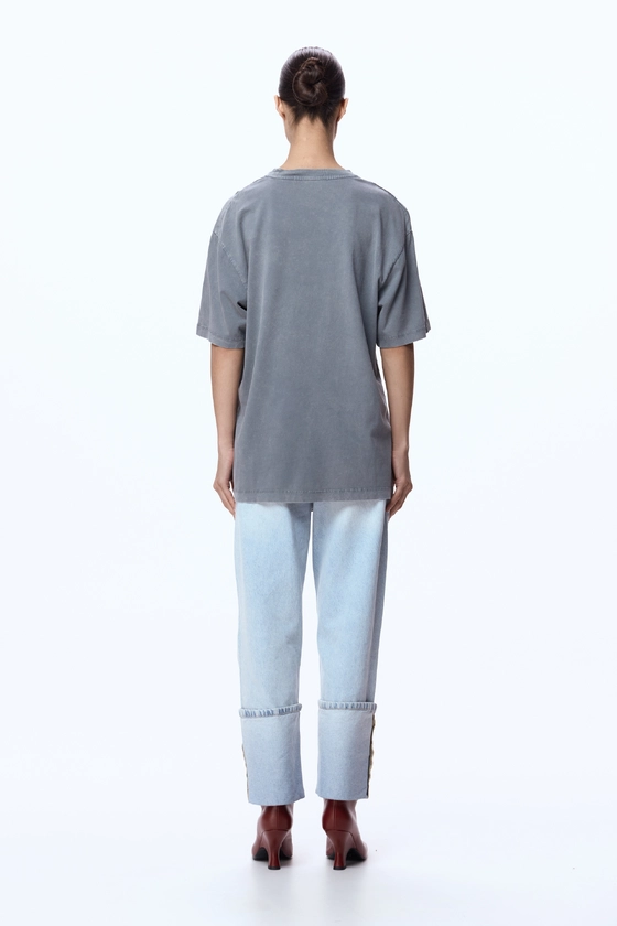 Футболка оверсайз вінтаж з принтом Хрест 