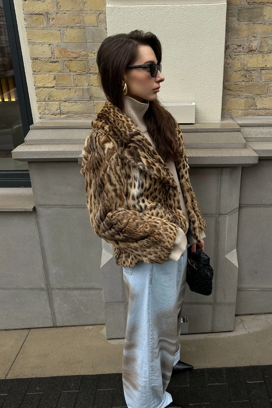 Вінтажна шуба з оцелоту 