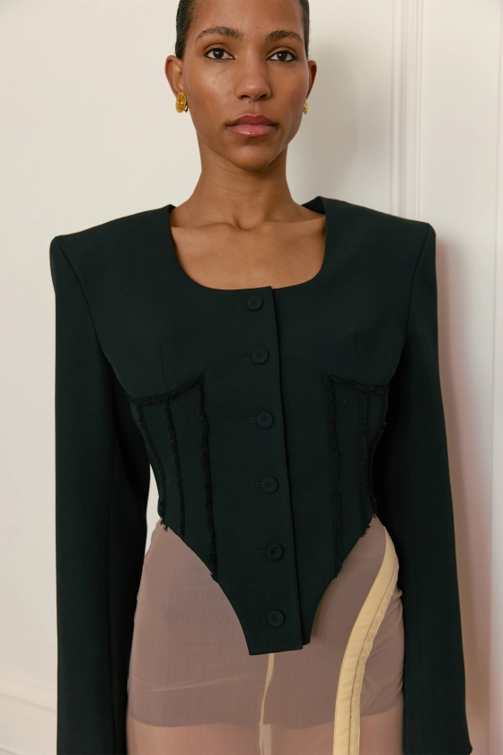 Corset cotton blazer - photo 5
