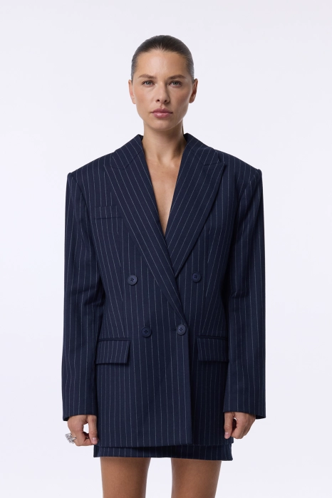 Жакет вовняний двобортний оверсайз з підплічниками