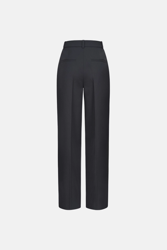 Mid-rise wool trousers with a crease - photo 2