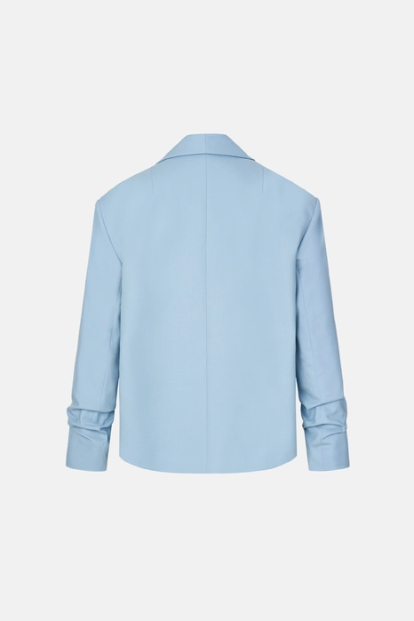 Жакет вовняний оверсайз зі збіркою на рукаві