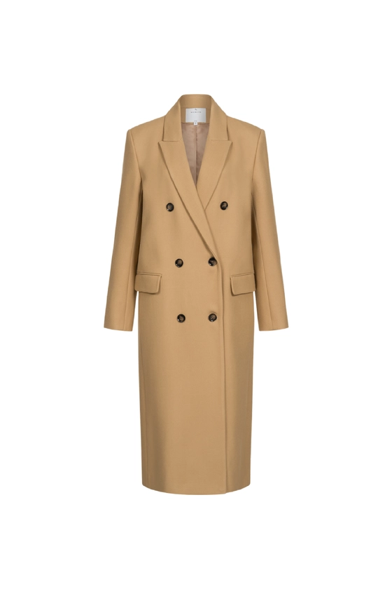 Пальто двобортне прямого крою 