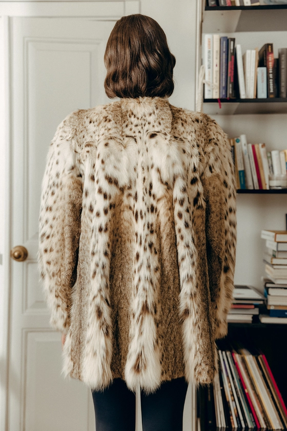 Вінтажна шуба з рисі 