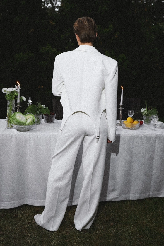 Жакет кроп котоновий з гартерами 