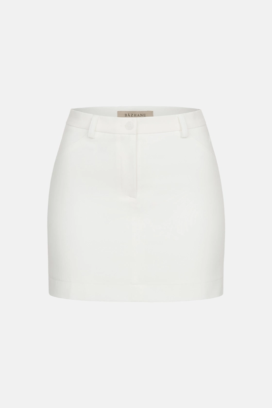 Cotton mini skirt with a mid-length fit 