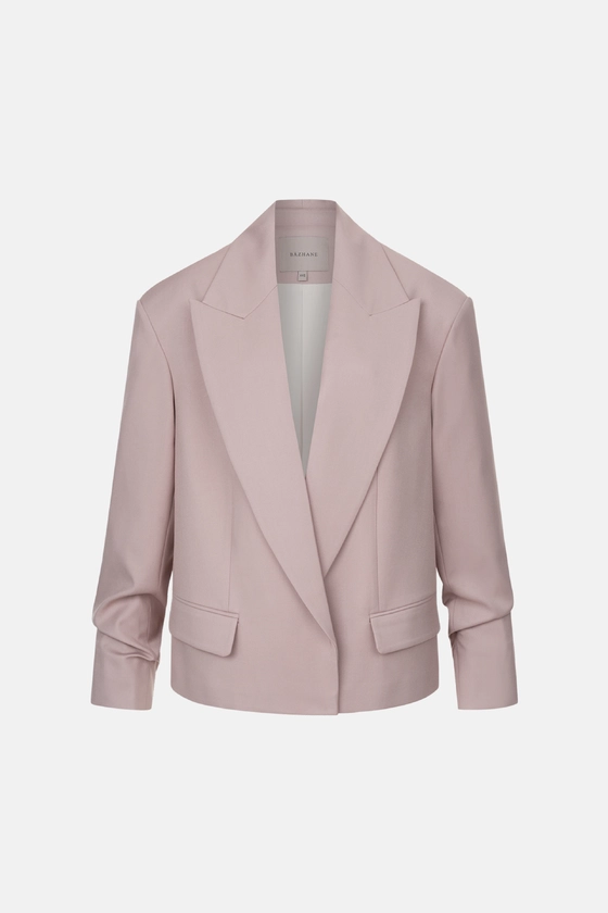 Жакет котоновий оверсайз зі збіркою на рукаві 