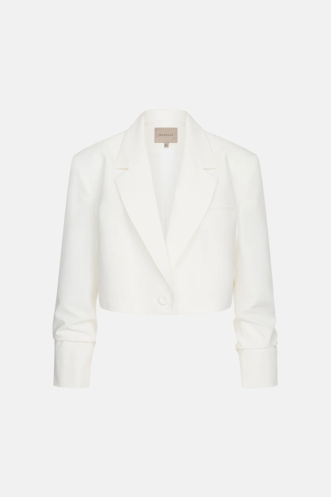 Жакет кроп котоновий зі збіркою на рукаві Жакет кроп котоновий зі збіркою на рукаві