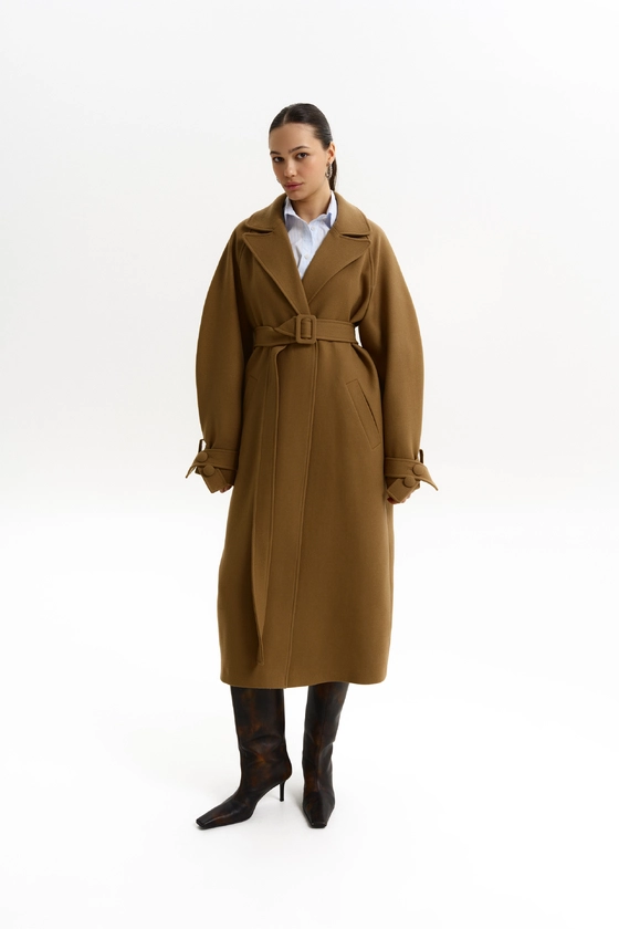 Пальто максі зі спущеним рукавом 