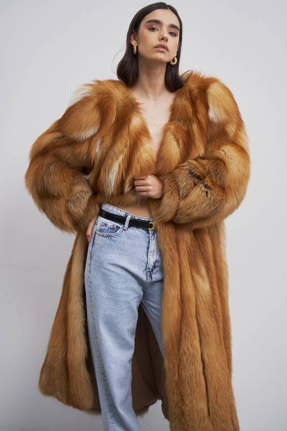 Вінтажна шуба з лисиці 