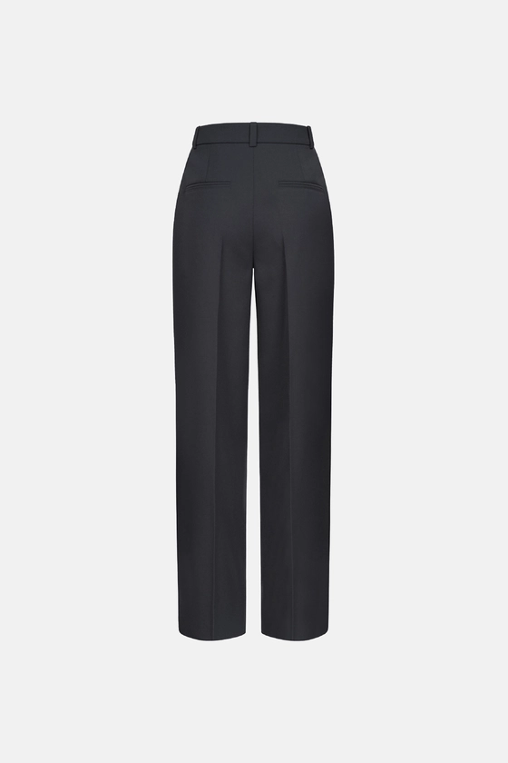 Брюки вовняні на середній посадці зі стрілками 