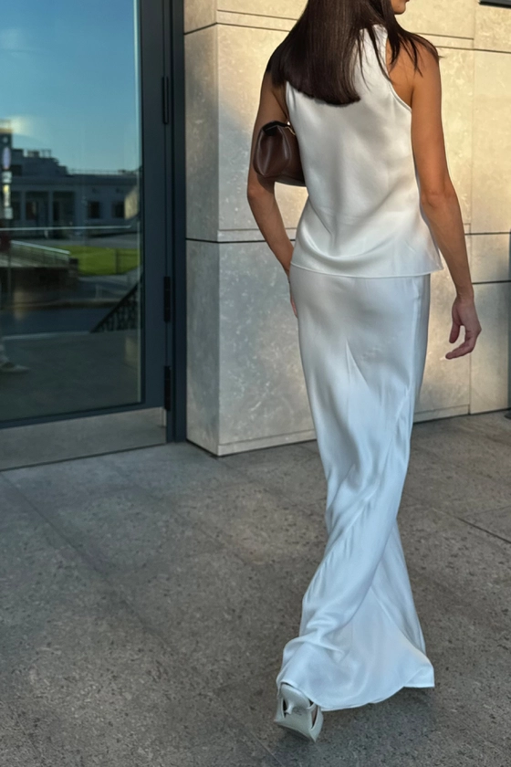 Спідниця атласна максі 