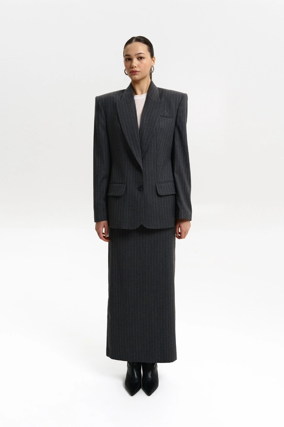 Спідниця вовняна максі з середньою посадкою 