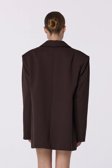 Жакет вовняний двобортний оверсайз з підплічниками