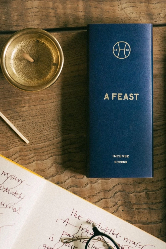 Аромапалички Incense Perfumer A Feast x Limited Edition, 30 шт, прянощі, дерево, цитрус темно-синій DU-AS70 - фото 4