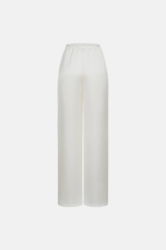 Satin pants with imitation lace lingerie - photo 2