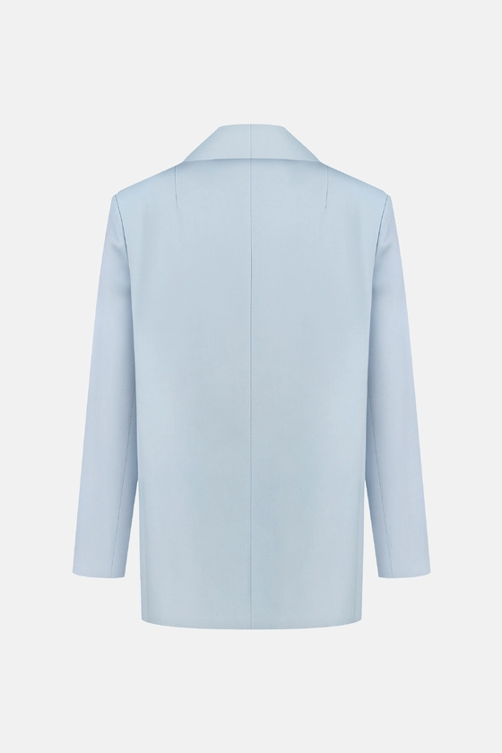 Жакет вовняний двобортний оверсайз з підплічниками 