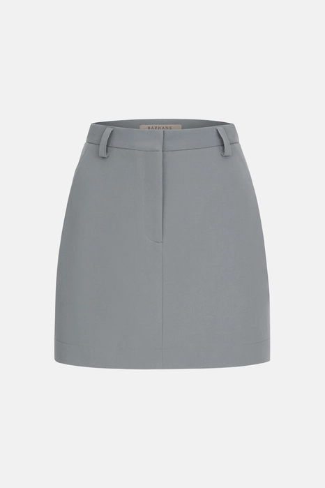 Спідниця міні котонова з високою посадкою