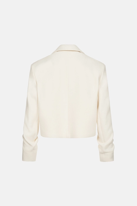 Пальто кроп зі збіркою на рукаві