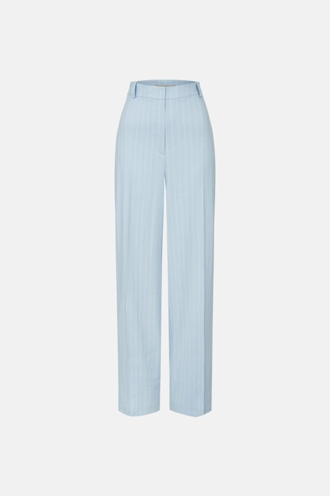 Брюки лляні на середній посадці зі стрілками