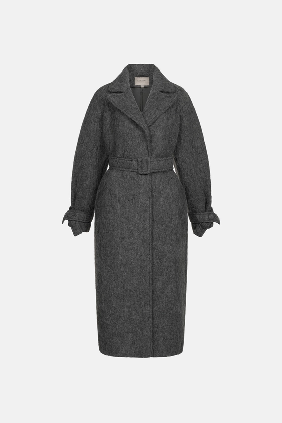 Пальто з альпаки максі зі спущеним рукавом 