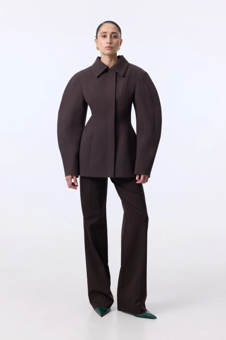 Slick tailored wool pants