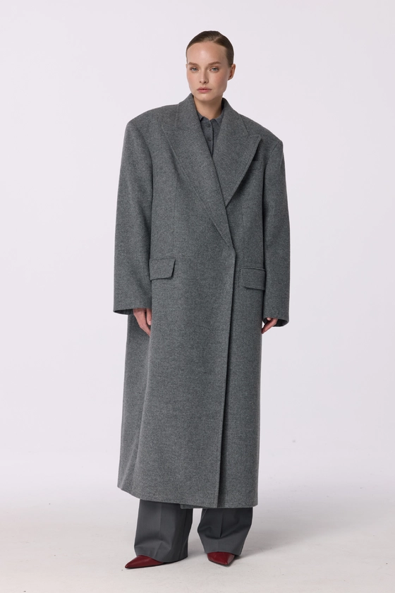 Oversized straight-cut coat 