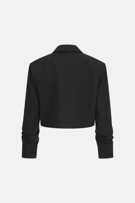Жакет кроп котоновий зі збіркою на рукаві Жакет кроп котоновий зі збіркою на рукаві