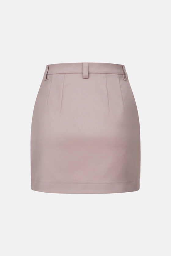 Спідниця міні котонова з високою посадкою 