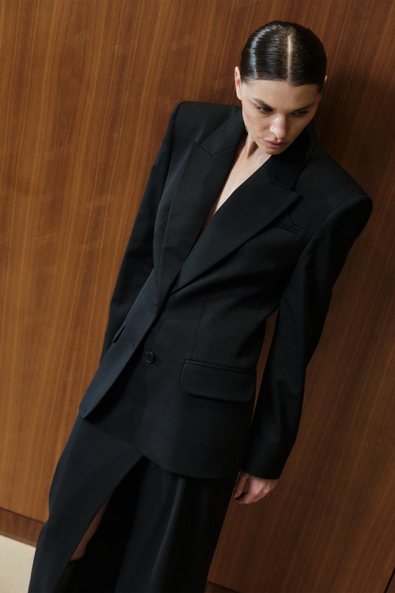 Жакет вовняний однобортний, приталений 