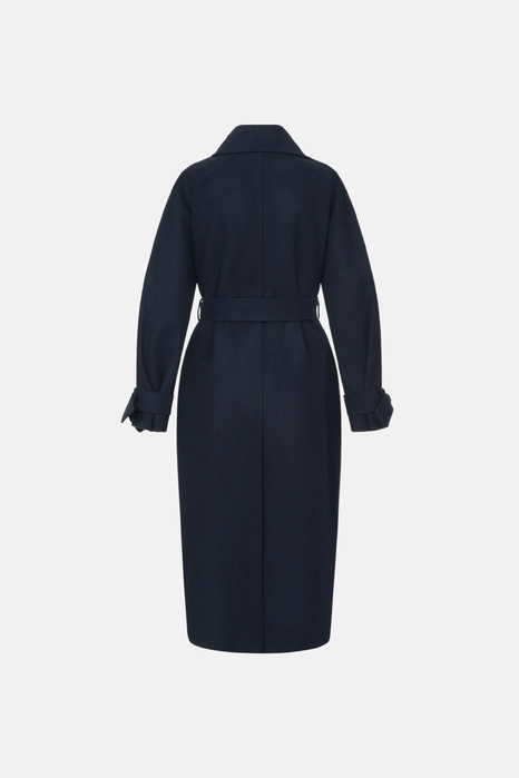 Maxi coat with dropped sleeves