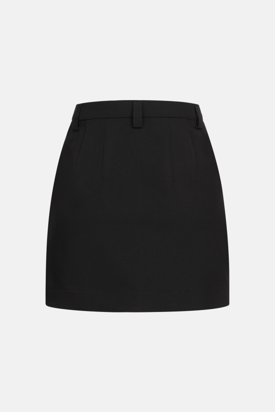 High-waisted mini cotton skirt - photo 2