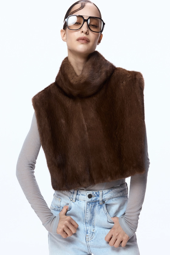 Вінтажна норкова манішка 