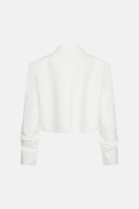 Жакет кроп котоновий зі збіркою на рукаві