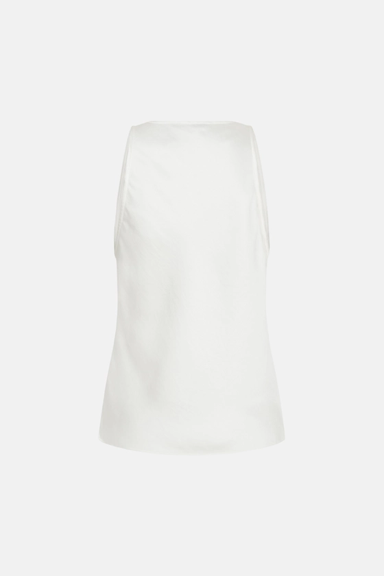 Топ атласний з глибоким вирізом 